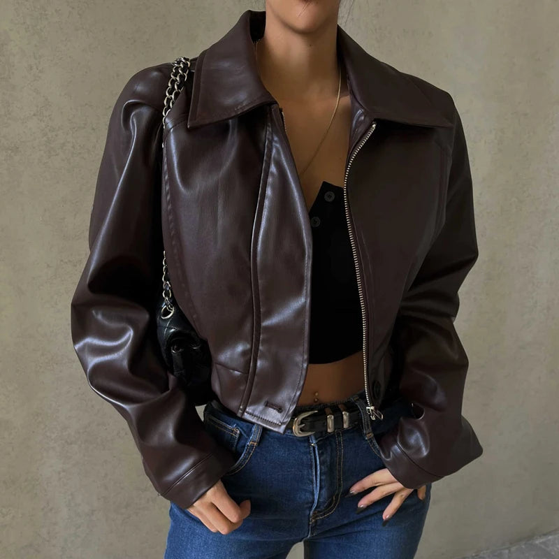 Leather Jacket Aesthetic Fashion