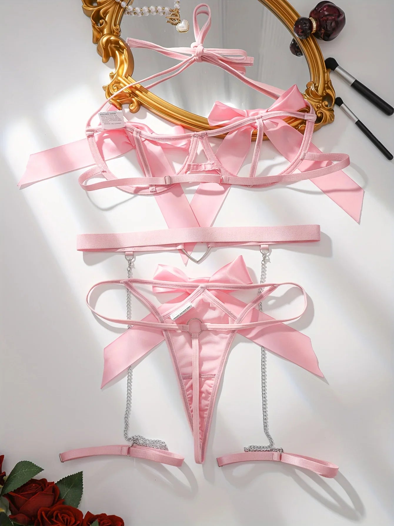 Charming Satin Lingerie Set