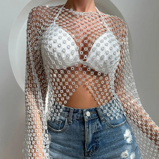 Rhinestones Fishing Net